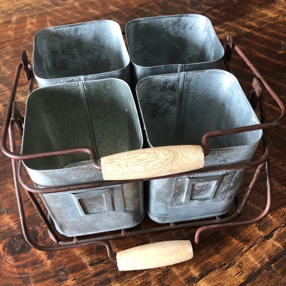 None Other - Farmhouse Galvanized Aluminum Art or Desk Storage